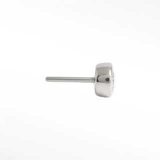 Explore the elegance of flat back earring studs in diamond bezel. Perfect for any occasion with 14k white gold.