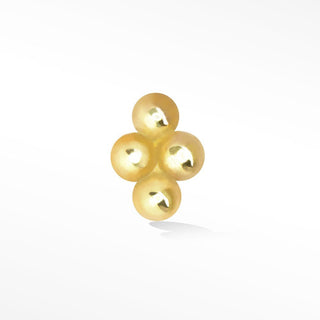 Tetra - bead Flat Back Earring 14k Yellow Gold - Nina Wynn