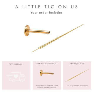 Flat Back Earrings Threadless 14k Gold Chevron | Wynning Stud