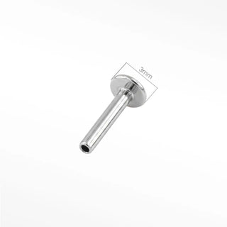 Shop 18g implant-grade titanium threadless labret posts in 5mm 6mm and 7mm. Perfect for lobe cartilage piercings.