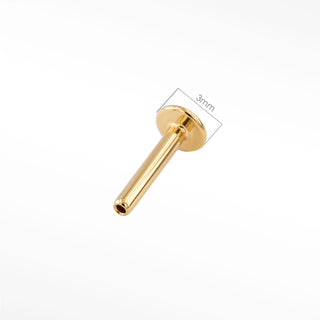 Shop 18g implant-grade titanium threadless labret posts in 5mm 6mm and 7mm. Perfect for lobe cartilage piercings.