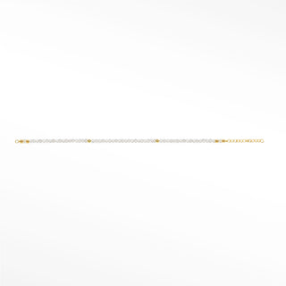 Topaz White gemstone chain with 14K yellow gold findings