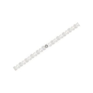 Topaz White gemstone chain detail with sterling silver findings