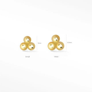 Detailsearrings information metal: 14k gold overall size: 3.5mm stainless steel pin: 26g (0.42mm)