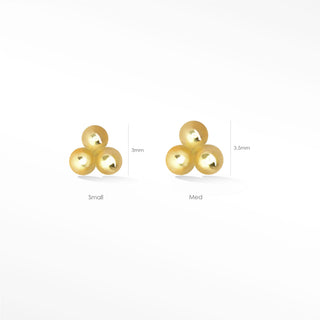 Detailsearrings information metal: 14k gold overall size: 3.5mm stainless steel pin: 26g (0.42mm)