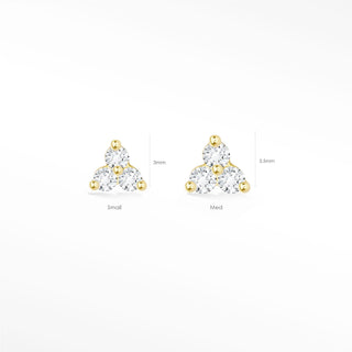 Discover trinity studs diamond - flat back 14k earrings. Elegant design and premium materials make these a perfect