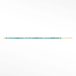 Turquoise gemstone chain with 14K yellow gold findings