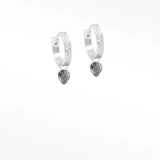 Silver convertible earrings featuring vintage lace black rutilated quartz silver hoops with teardrop druzy stones