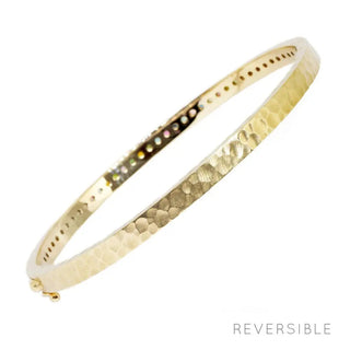 Vortex multi tourmaline 14k yellow gold bangle - 14k / 7 - bracelet