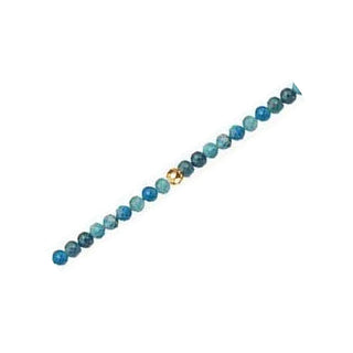 Apatite gemstone chain detail with yellow gold-filled findings