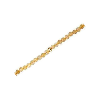 Citrine gemstone chain detail with yellow gold-filled findings