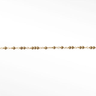 Ethereal Natural Hematite Permanent Jewelry Chain | 14/20 Yellow Gold Filled