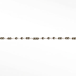 Ethereal Natural Pyrite Permanent Jewelry Chain | Sterling Silver - Sold by the Foot
