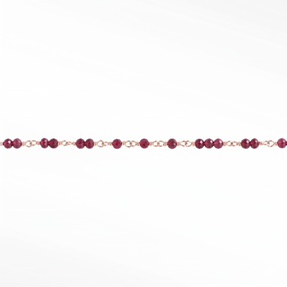Ethereal Natural Red Garnet Permanent Jewelry Chain | 14/20 Yellow Gold Filled