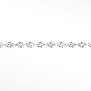 Hammer Drop Dainty 4.5mm chain in Solid 14K White Gold, sample reference image 2