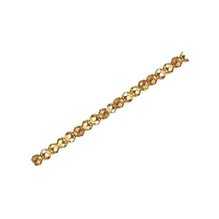 Hematite gemstone chain detail with yellow gold-filled findings