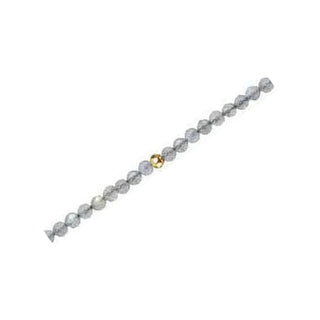 Labradorite gemstone chain detail with yellow gold-filled findings