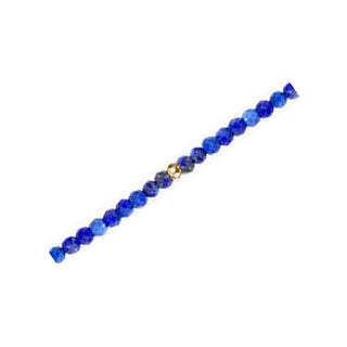 Lapis Lazuli gemstone chain detail with yellow gold-filled findings