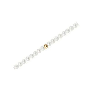 Pearl gemstone chain detail with yellow gold-filled findings