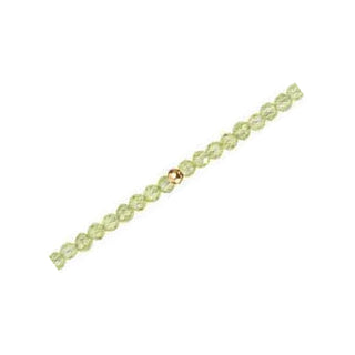 Peridot gemstone chain detail with yellow gold-filled findings