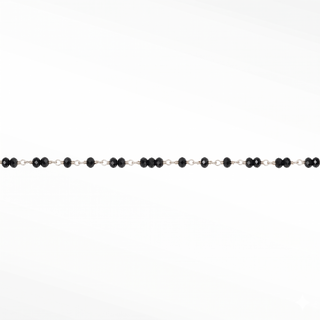 Ethereal Black Spinel Permanent Jewelry Chain | Sterling Silver - Sample