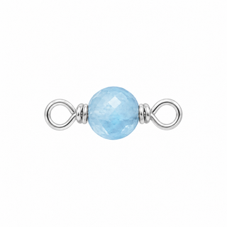 Apatite Rock Candy single connectors in Solid 14K White Gold