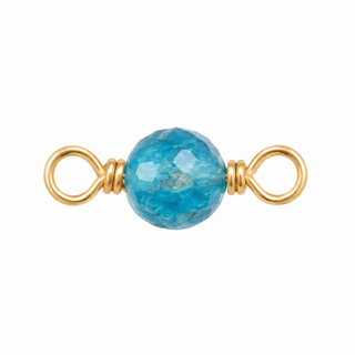 Apatite Rock Candy single connector in solid 14K yellow gold