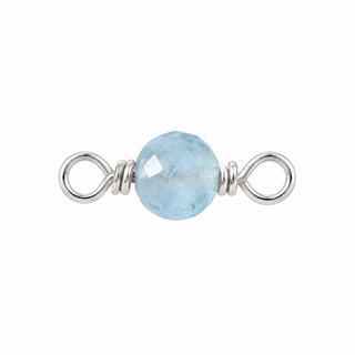 Aquamarine Rock Candy single connectors in Solid 14K White Gold