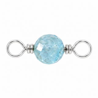 Aquamarine Rock Candy single connector in Sterling Silver