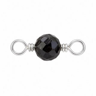 Black Spinel Rock Candy single connector in Sterling Silver