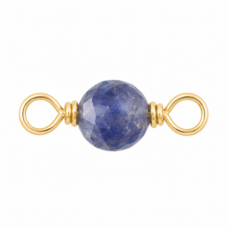 Blue Sapphire Rock Candy single connector in solid 14K yellow gold