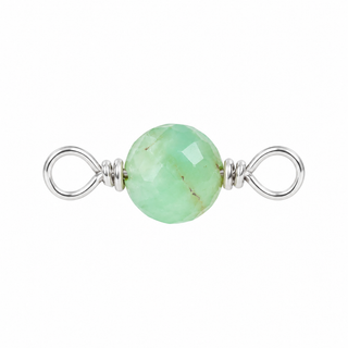 Chrysoprase Rock Candy single connector in Sterling Silver