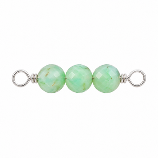 Chrysoprase Rock Candy triple connector in Sterling Silver