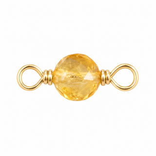 Citrine Rock Candy single connector in Gold Filled