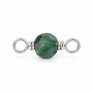 Emerald Rock Candy single connector in Solid 14K White Gold