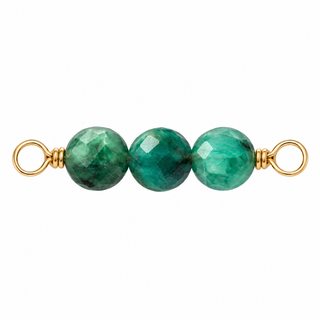 Emerald Rock Candy triple connector in Gold Filled