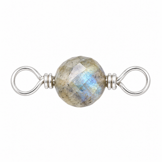 Labradorite Rock Candy single connector in Sterling Silver