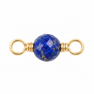 Lapis Rock Candy single connector in Gold Filled