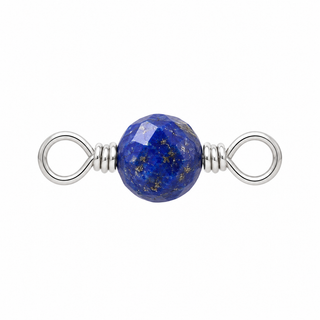 Lapis Rock Candy single connector in Solid 14K White Gold