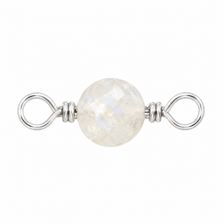 Moonstone Rock Candy single connector in Sterling Silver