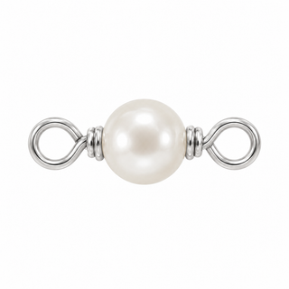 Pearl Rock Candy single connector in Solid 14K White Gold