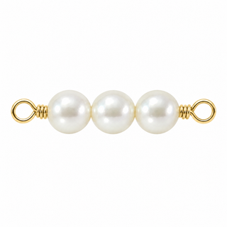 Pearl Rock Candy triple connector in Gold Filled