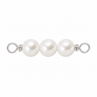 Pearl Rock Candy triple connector in Sterling Silver