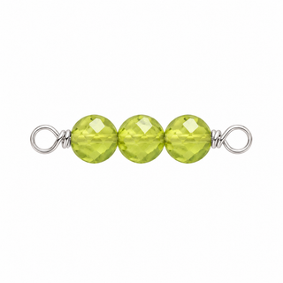 Peridot Rock Candy triple connector in Sterling Silver