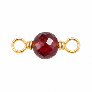 Red Garnet Rock Candy single connector in Gold Filled
