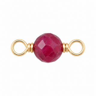 Ruby Rock Candy single connector in Gold Filled