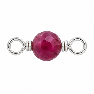 Ruby Rock Candy single connector in Solid 14K White Gold