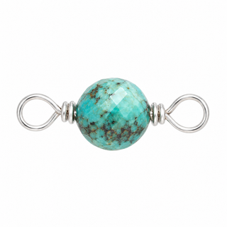Turquoise Rock Candy single connector in Sterling Silver