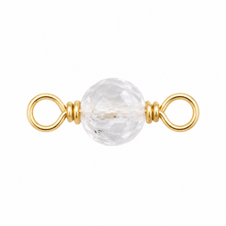 White Topaz Rock Candy single connector in Gold Filled