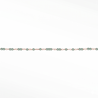 Ethereal Emerald Permanent Jewelry Chain | Solid 14K Rose Gold - Sample